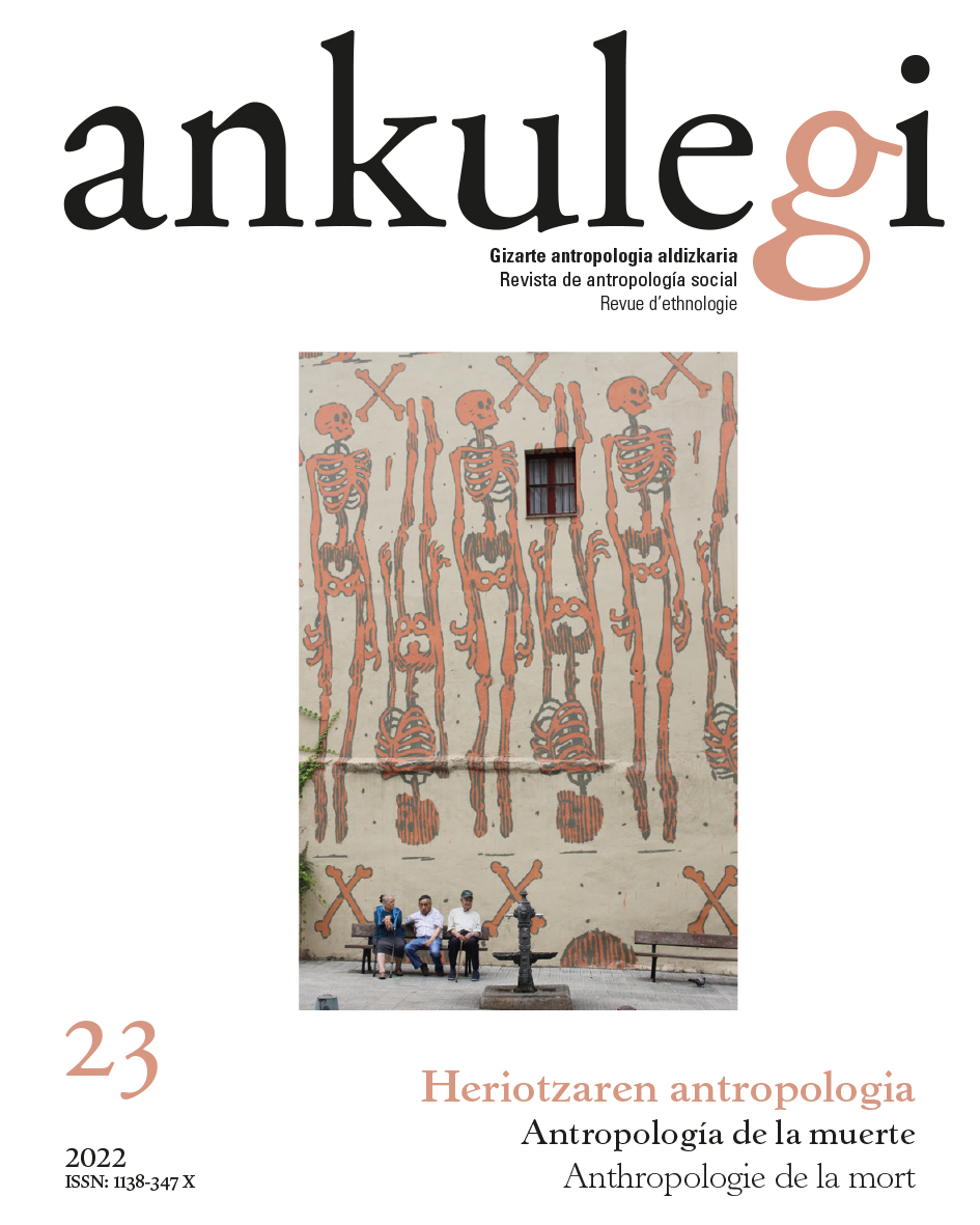 Portada del número 23 de la revista “Ankulegi” / “Ankulegi” aldizkariaren 23. zenbakiaren azala / Couverture du numéro 23 de la revue “Ankulegi” / Cover of “Ankulegi” journal, issue 23